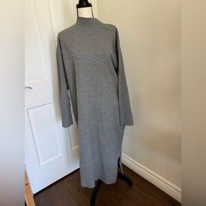 NWOT Gray Mock Turtleneck Sweater Dress